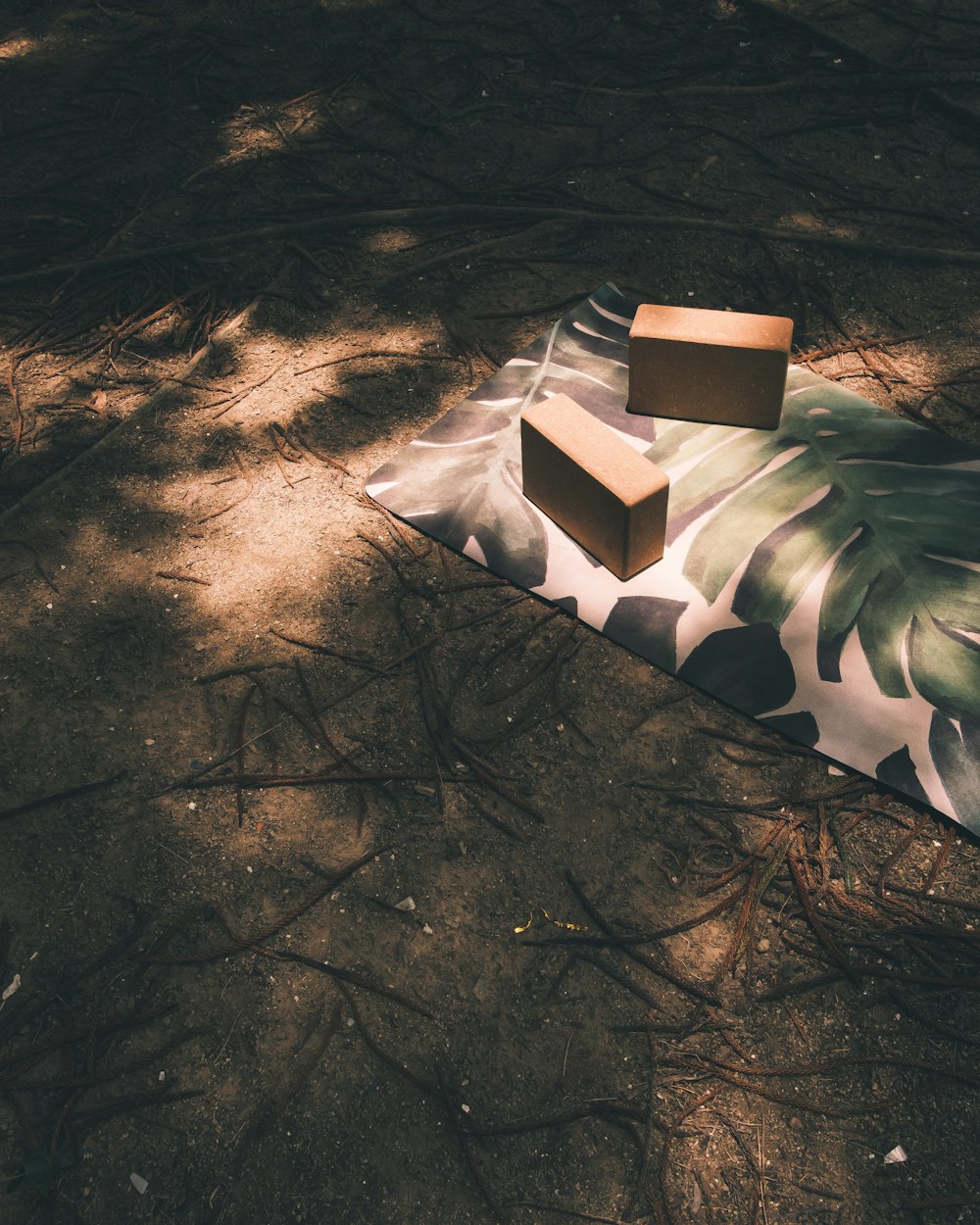 a piece of cake sitting on top of a blanket