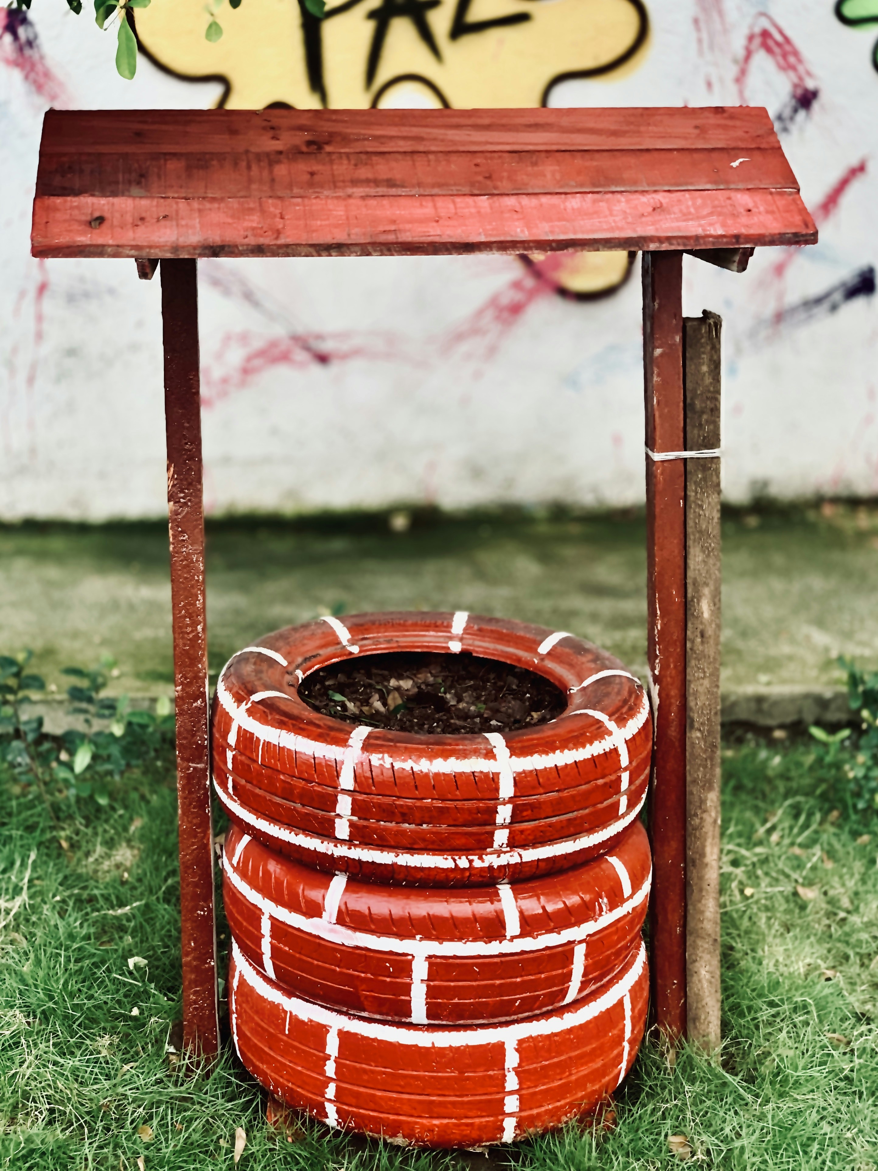 a bunch of tires stacked on top of each other