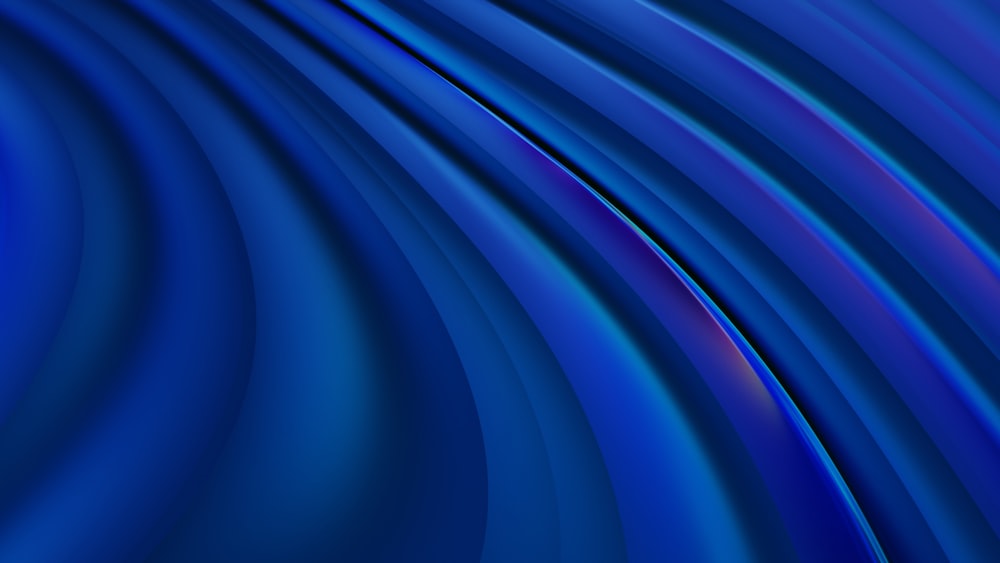 a blue background with wavy lines