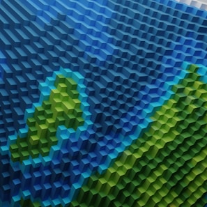 A vibrant 3D isometric illustration of an environmental project.