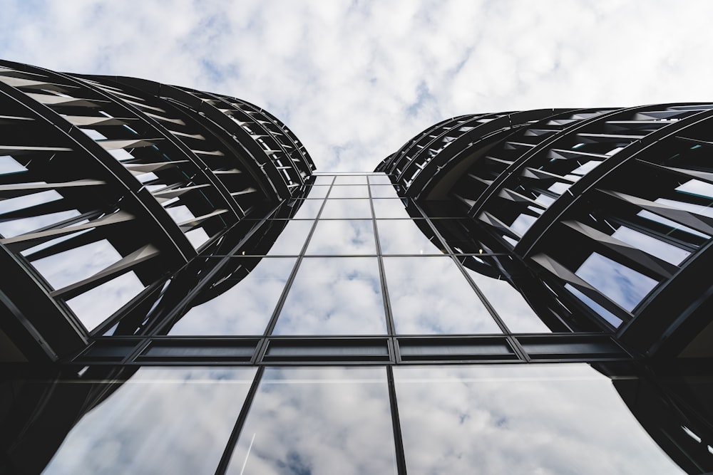 a very tall building with a sky in the background