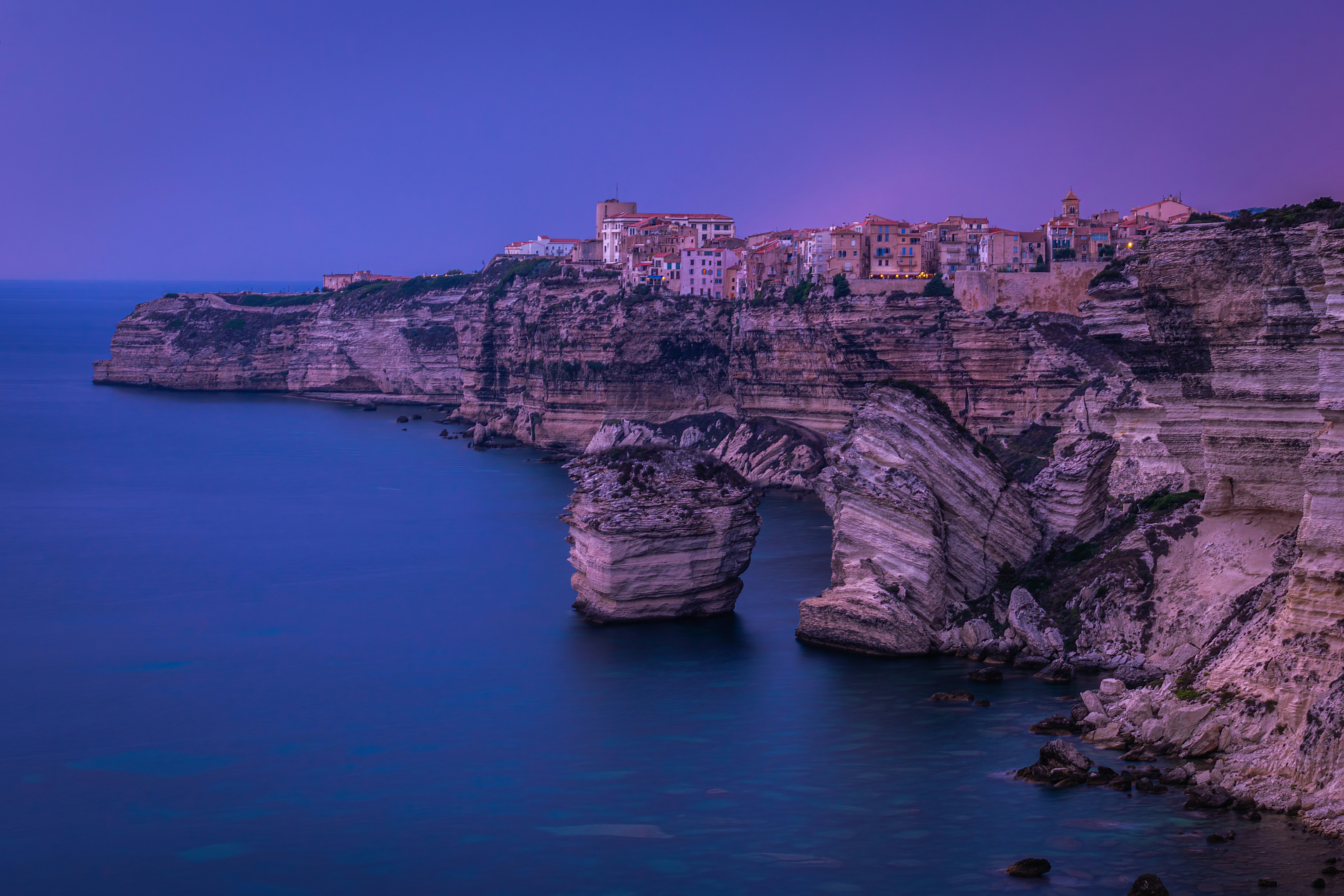 a large body of water with a city on top of it