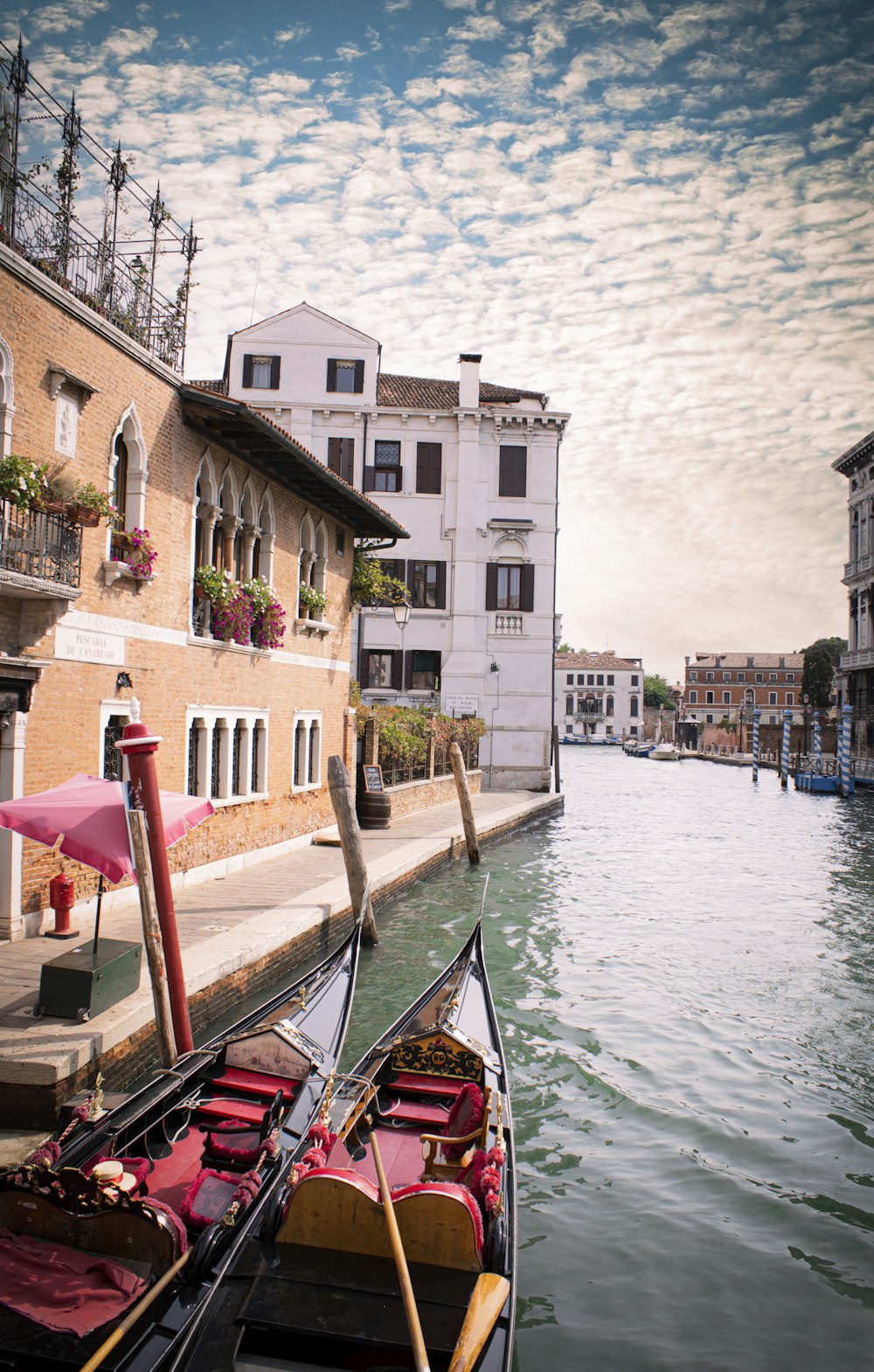 a couple of boats that are sitting in the water