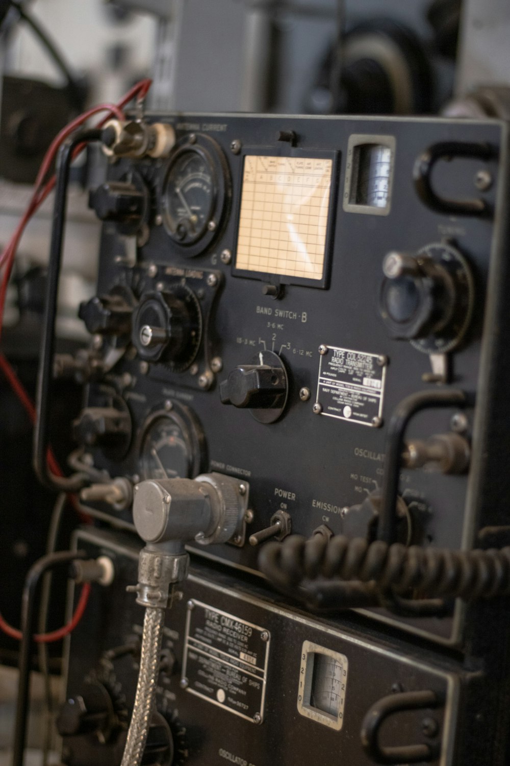 a close up of a radio with a lot of wires