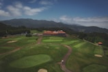 Spacious clubhouse interior at Top of the Pines Golf Club with stone detailing.