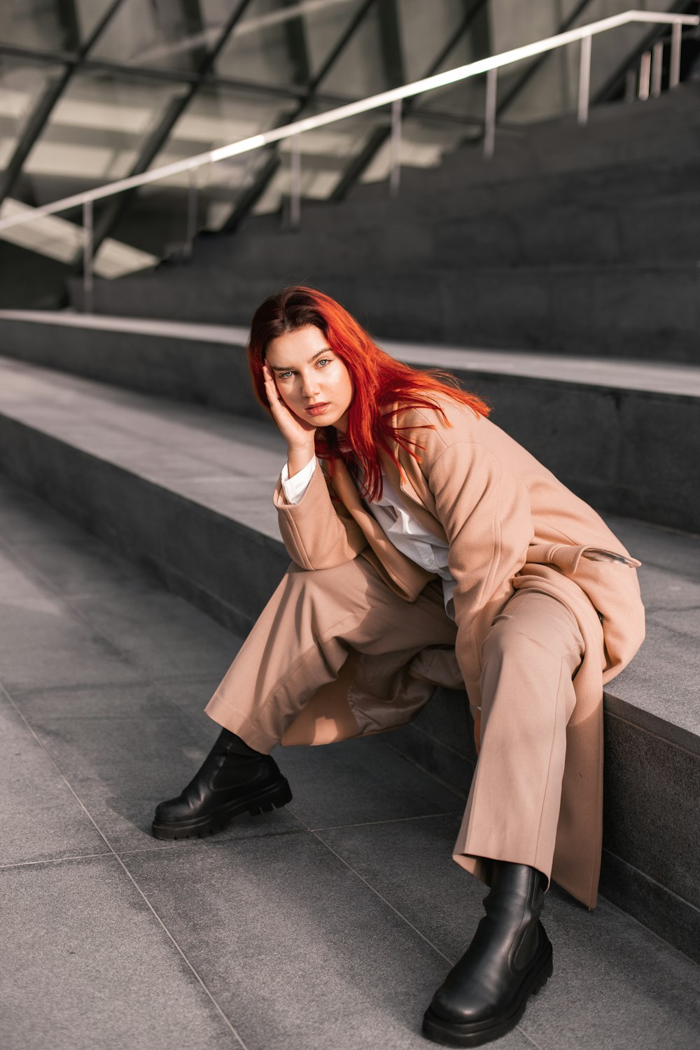 a person sitting on a bench