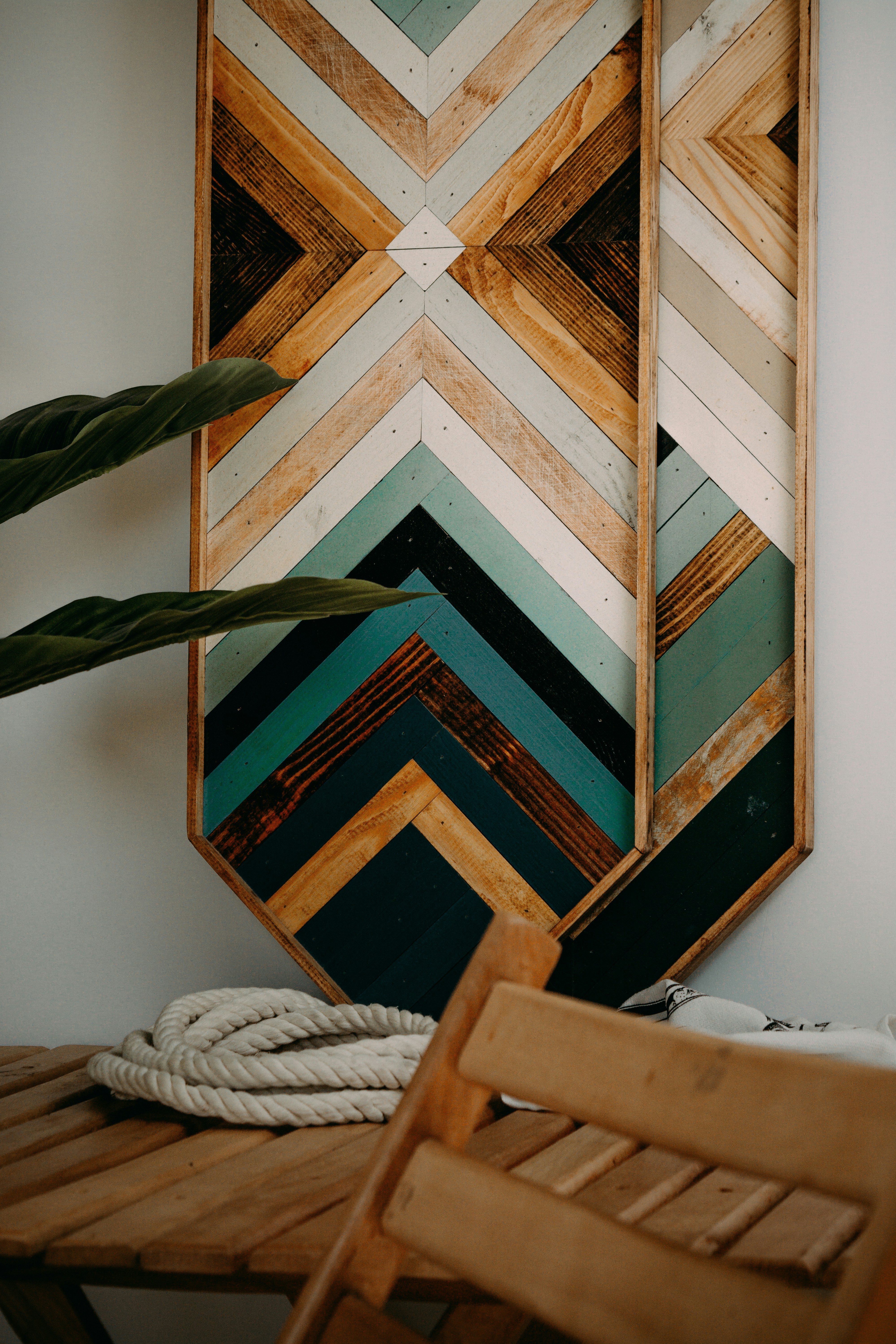 Classic wooden frame on a canvas