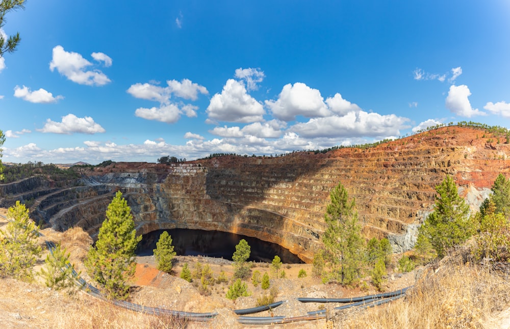 a view of a tunnel in the middle of a mountain