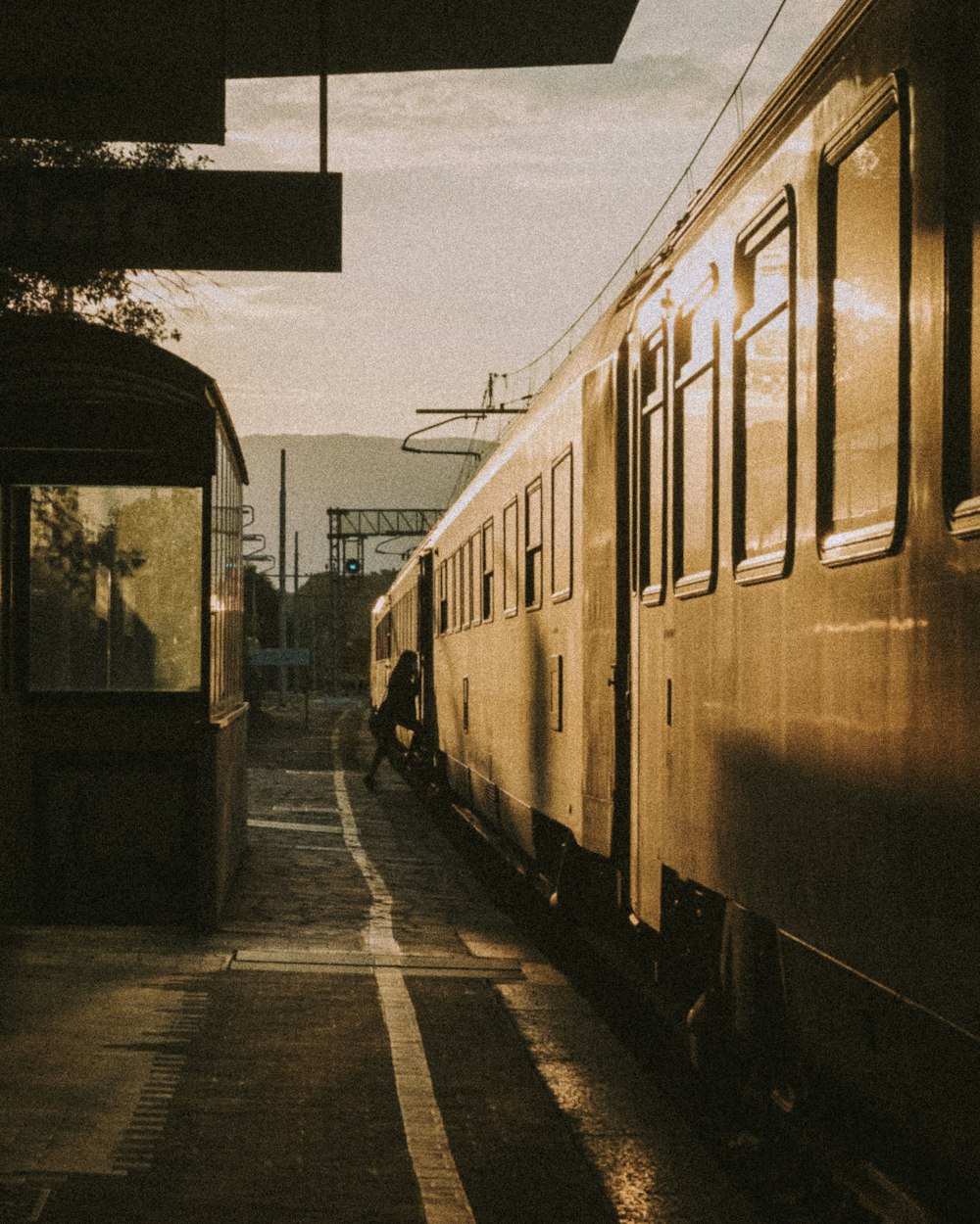 a train that is sitting on the tracks