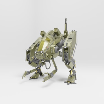 a robot that is standing on a white surface