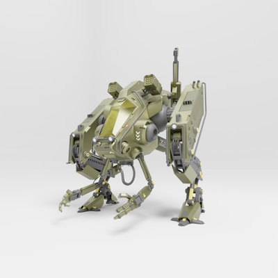 a robot that is standing on a white surface