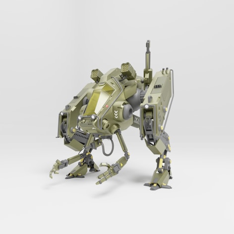 a robot that is standing on a white surface