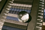 a close up of a metal object on a table
