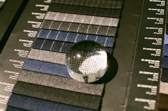 a close up of a metal object on a table