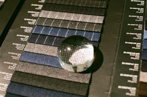 a close up of a metal object on a table