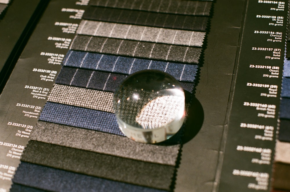 a close up of a metal object on a table