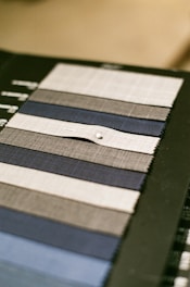 a close up of a piece of cloth on a table