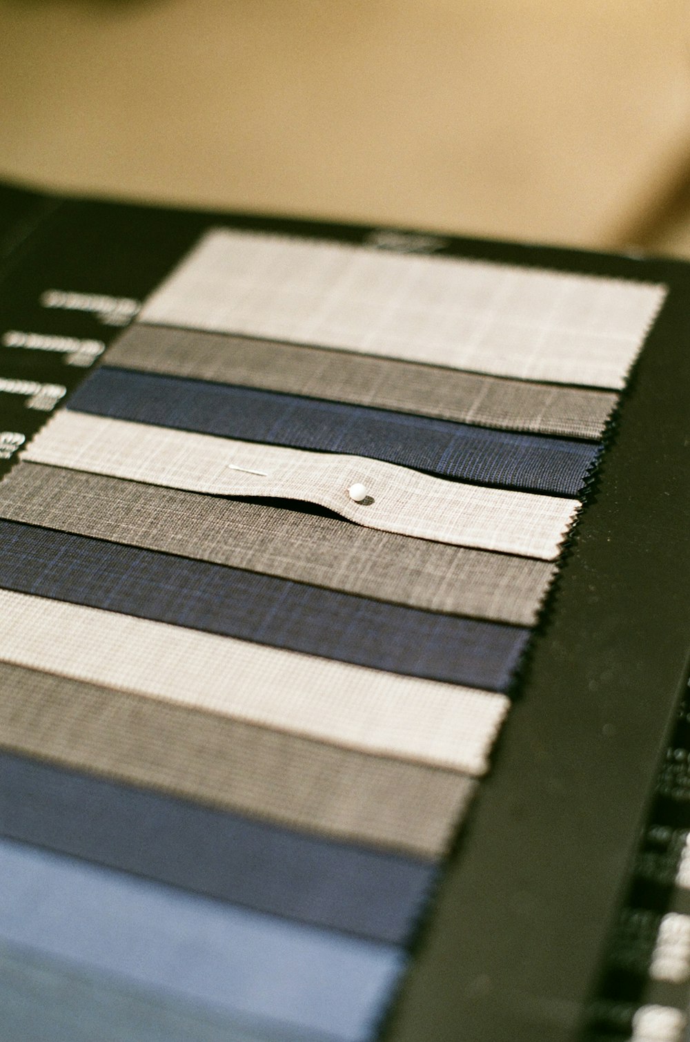 a close up of a piece of cloth on a table