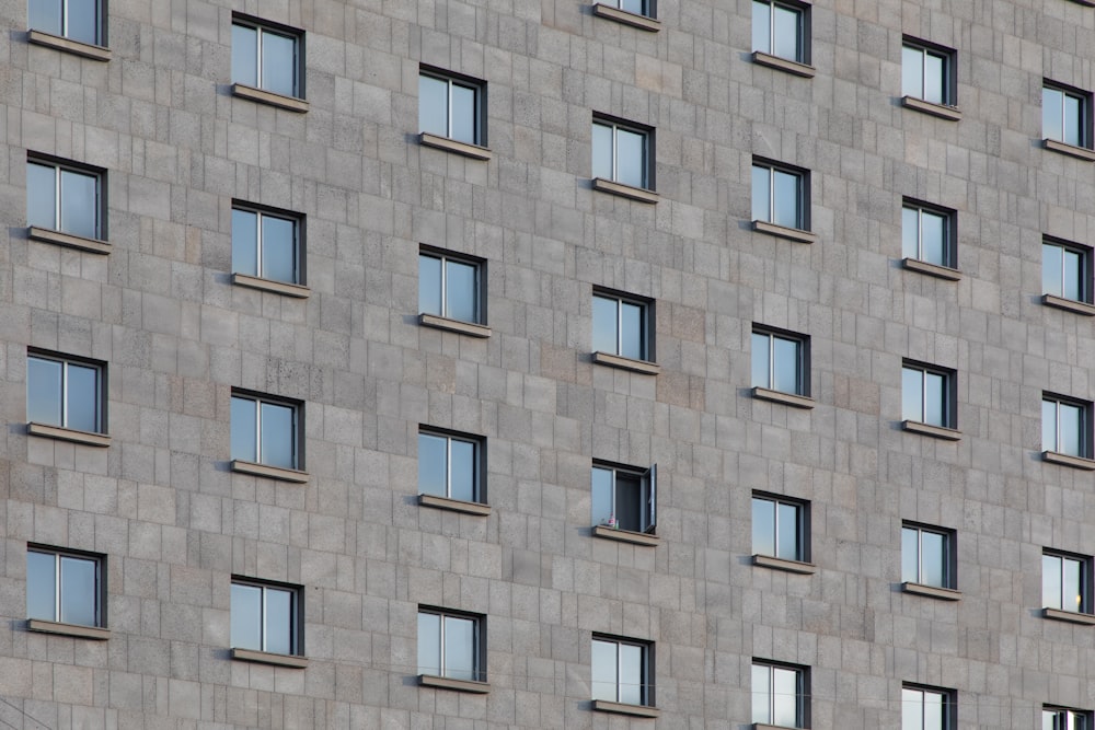 a very tall building with lots of windows