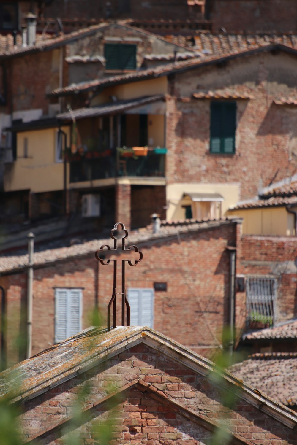 a building with a cross on top of it