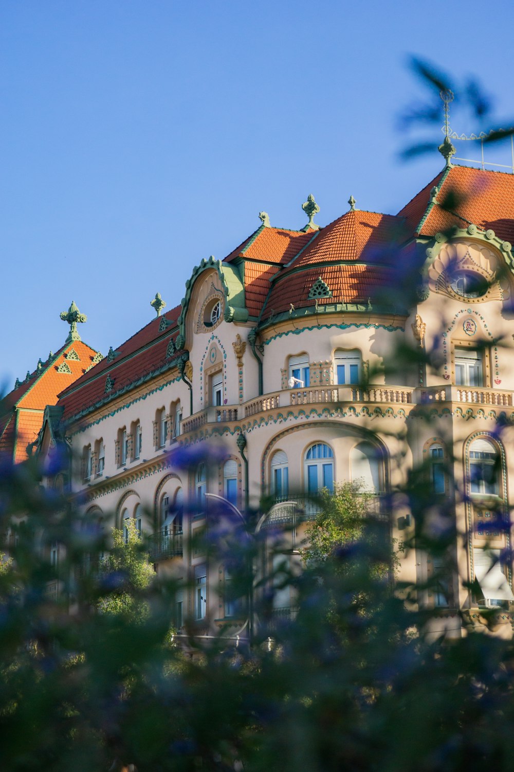 a large building with a clock on the top of it