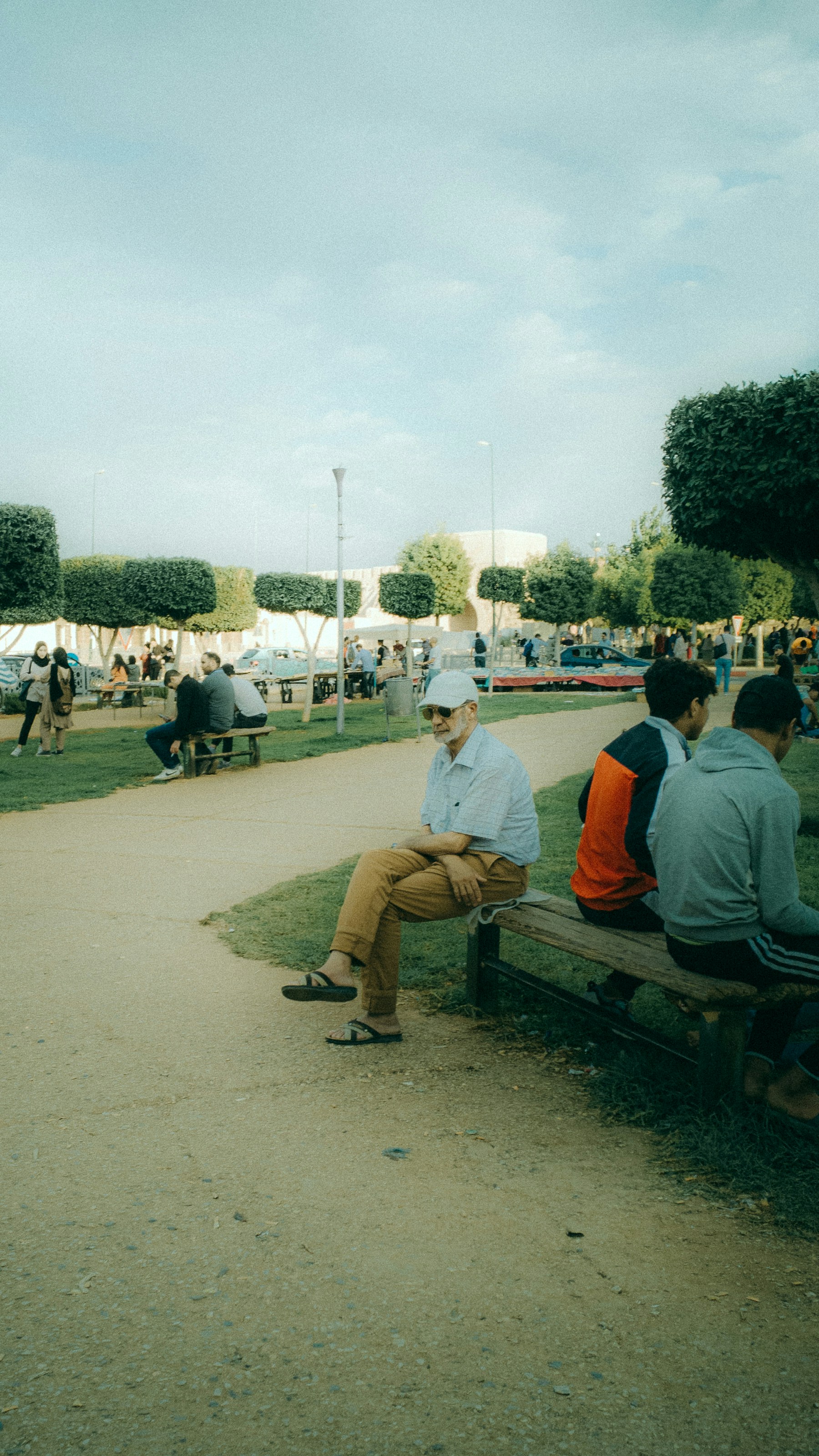 Students participating in a science fair.