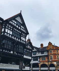 a large building with a clock on the front of it