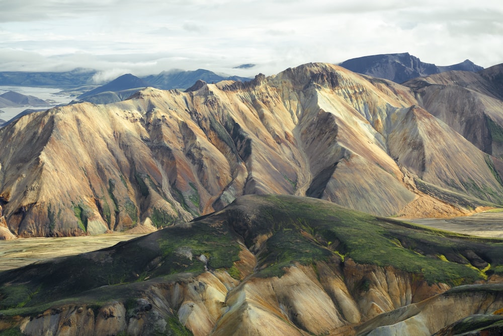 a view of a mountain range in the mountains