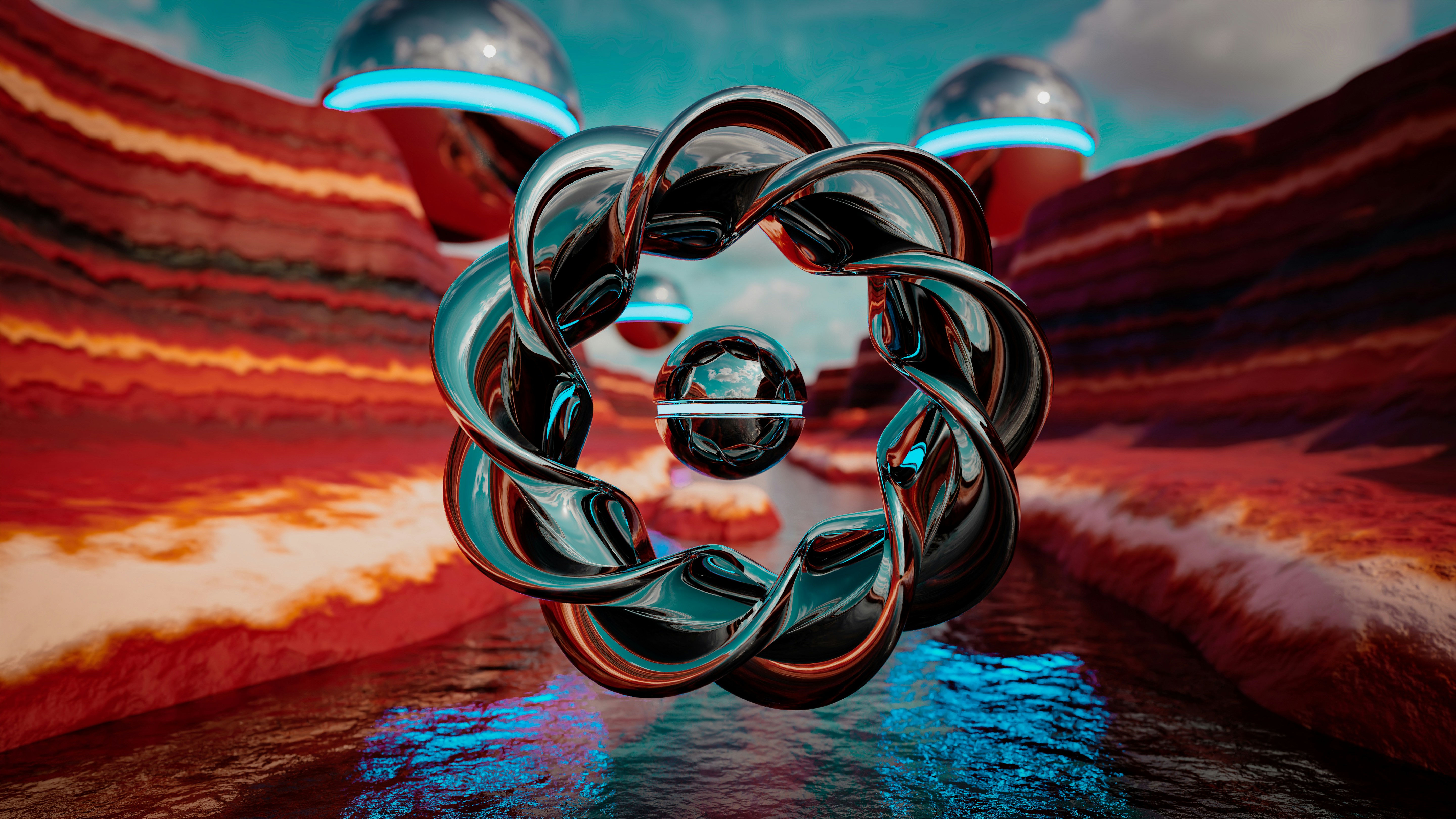 a computer generated image of a circular object