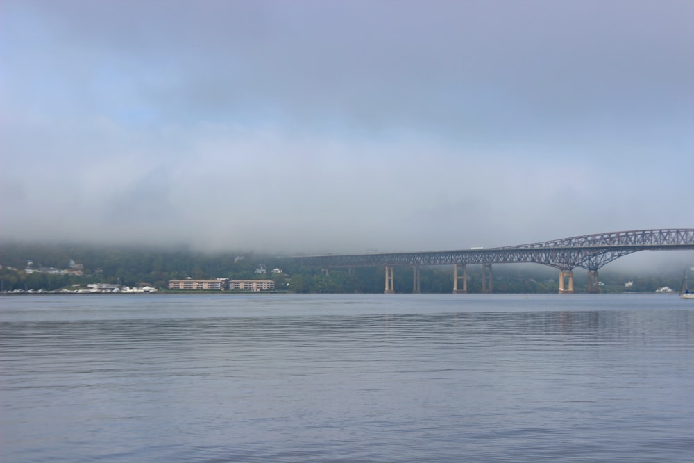 a large bridge over a large body of water