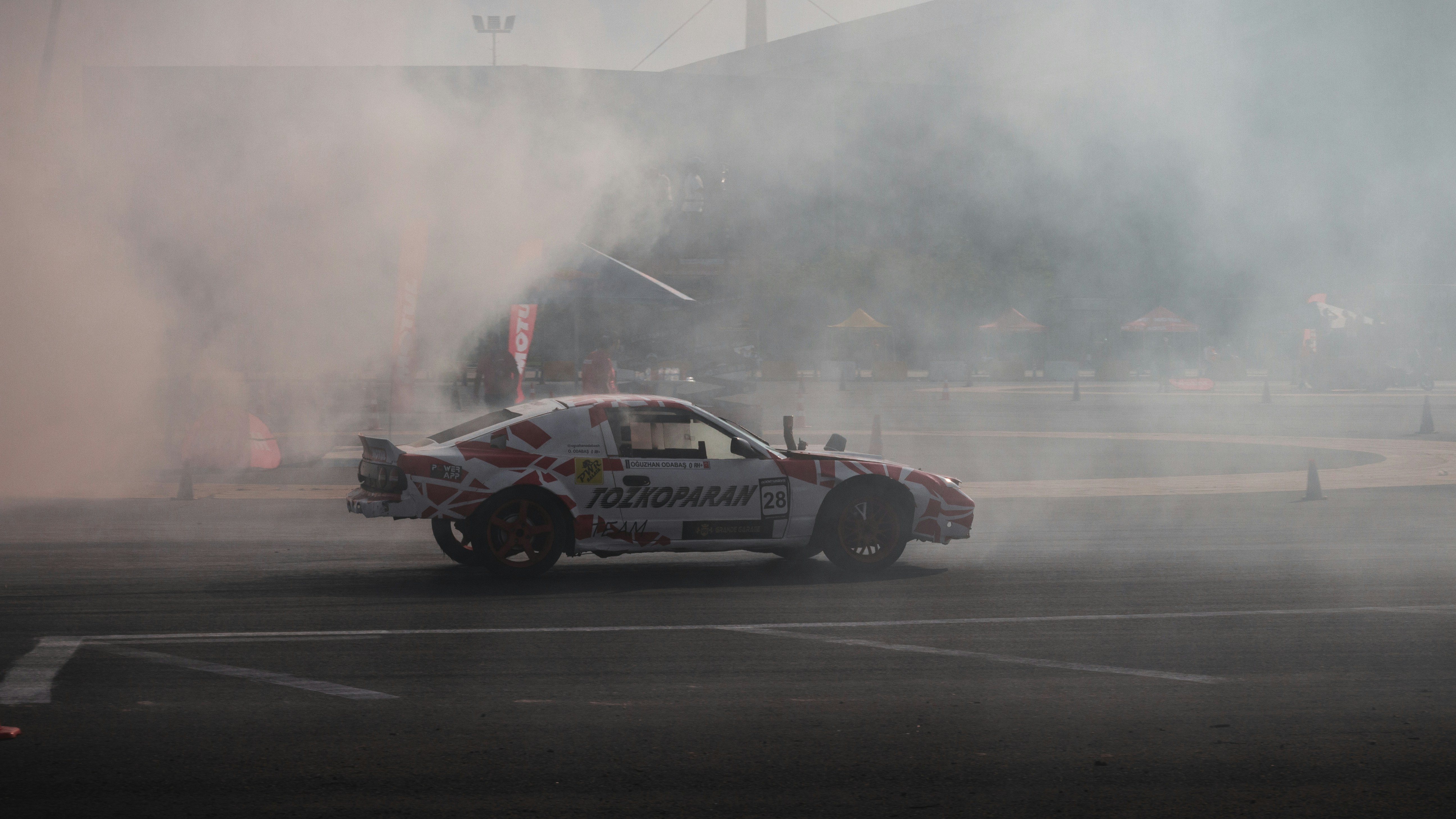 Nissan Silvia Spec-R, S15 drift smoke, JDM car wallpaper, Motion blur drift, ilustrasi artikel JDM Icon on Your Screen: Nissan Silvia S15 Spec-R Drift Wallpaper Guide 4