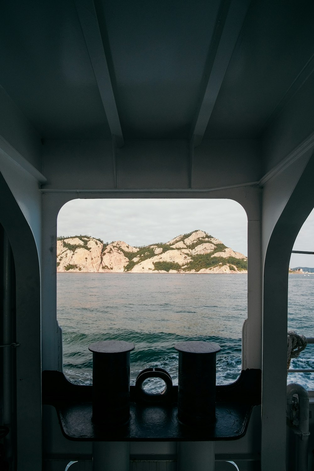 a view of a body of water from a boat