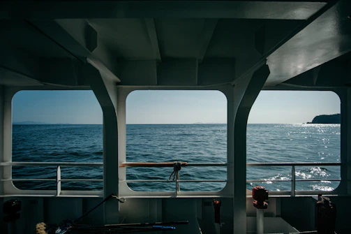 a view of a body of water from a boat