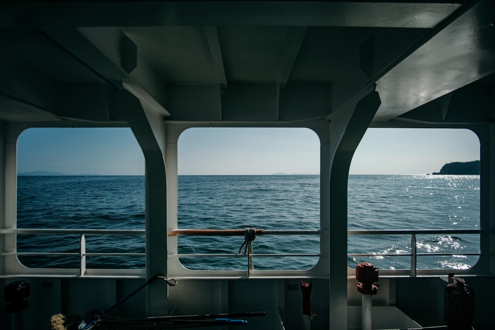 a view of a body of water from a boat