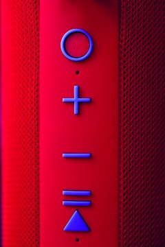 a close up of a button on a speaker