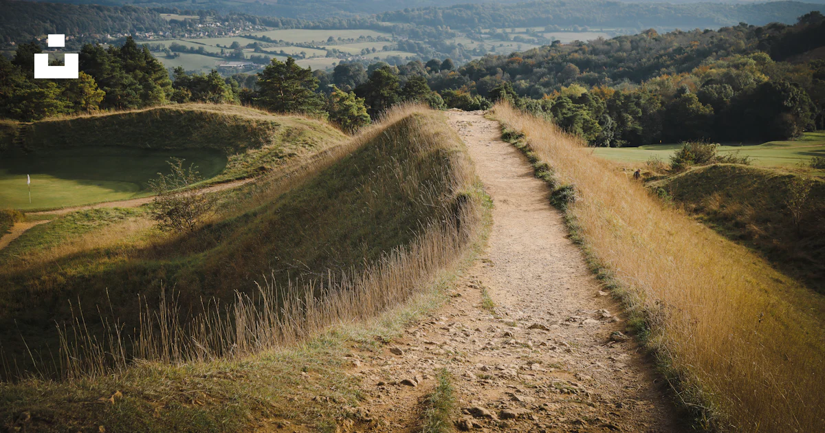 Unpaved Path A dirt path in the middle of a grassy field photo – Free Painswick ...