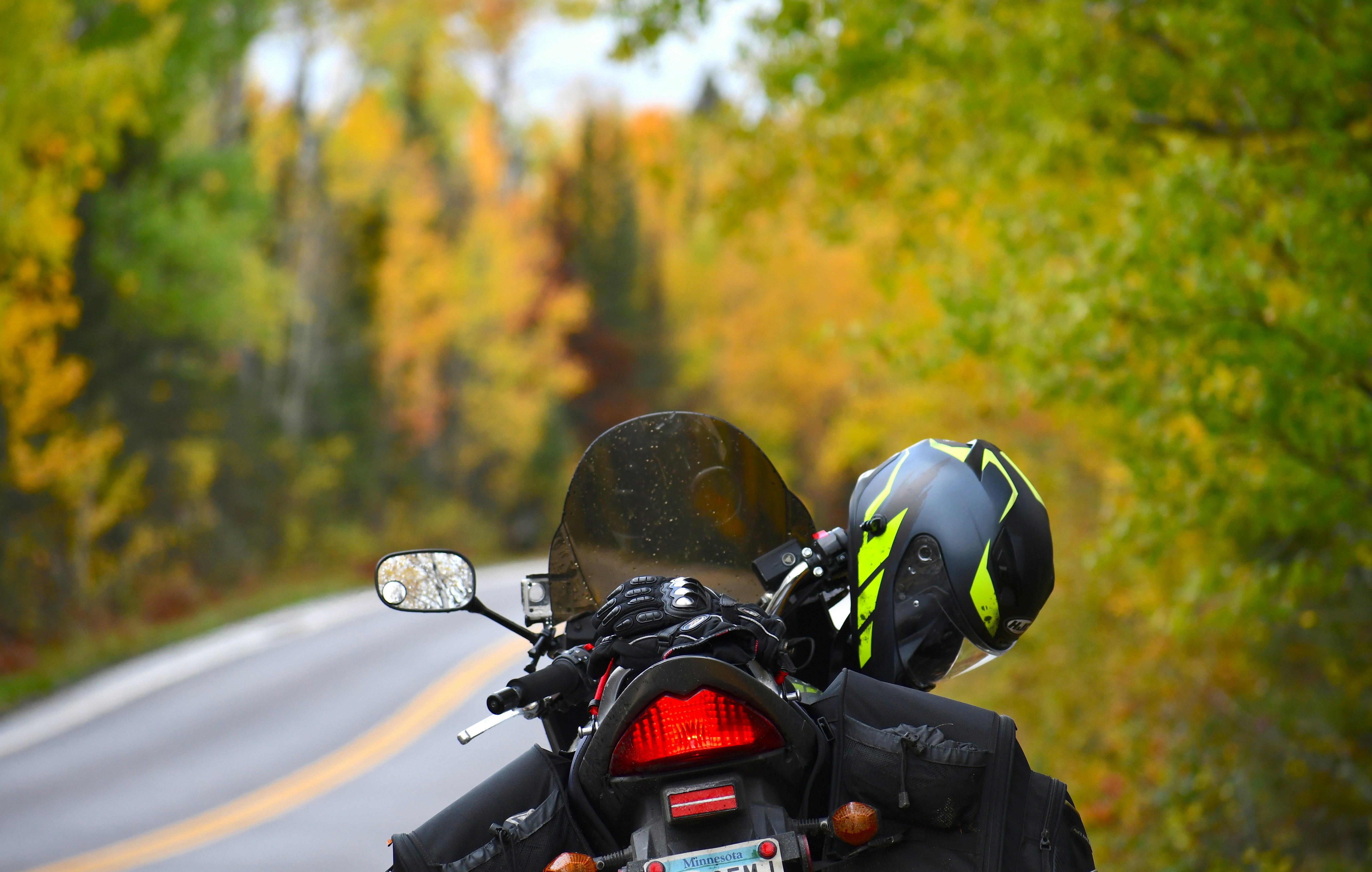 Riding on a fall day, Superior National Forest, Ely, Minnesota, USA.