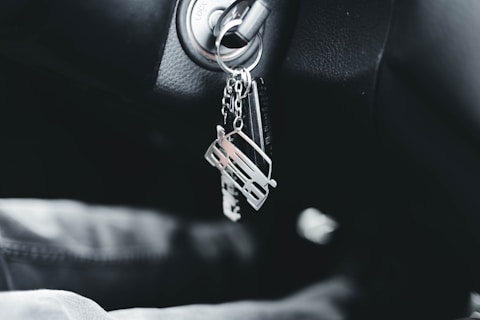 a close up of a car key chain
