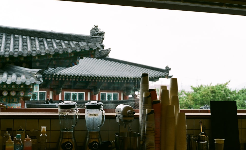 a person standing in front of a building