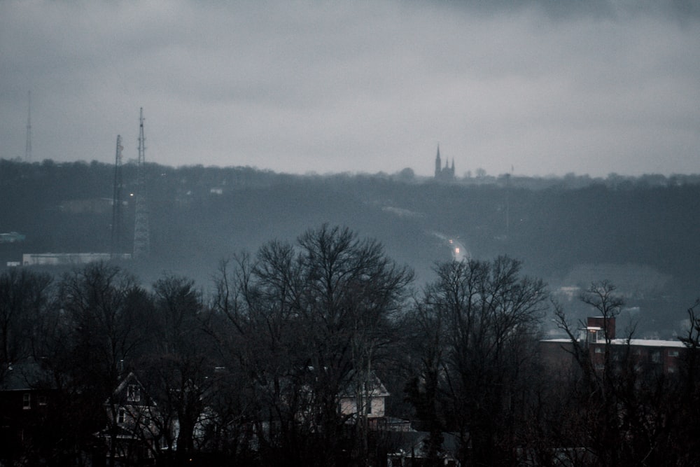 a view of a city from a distance