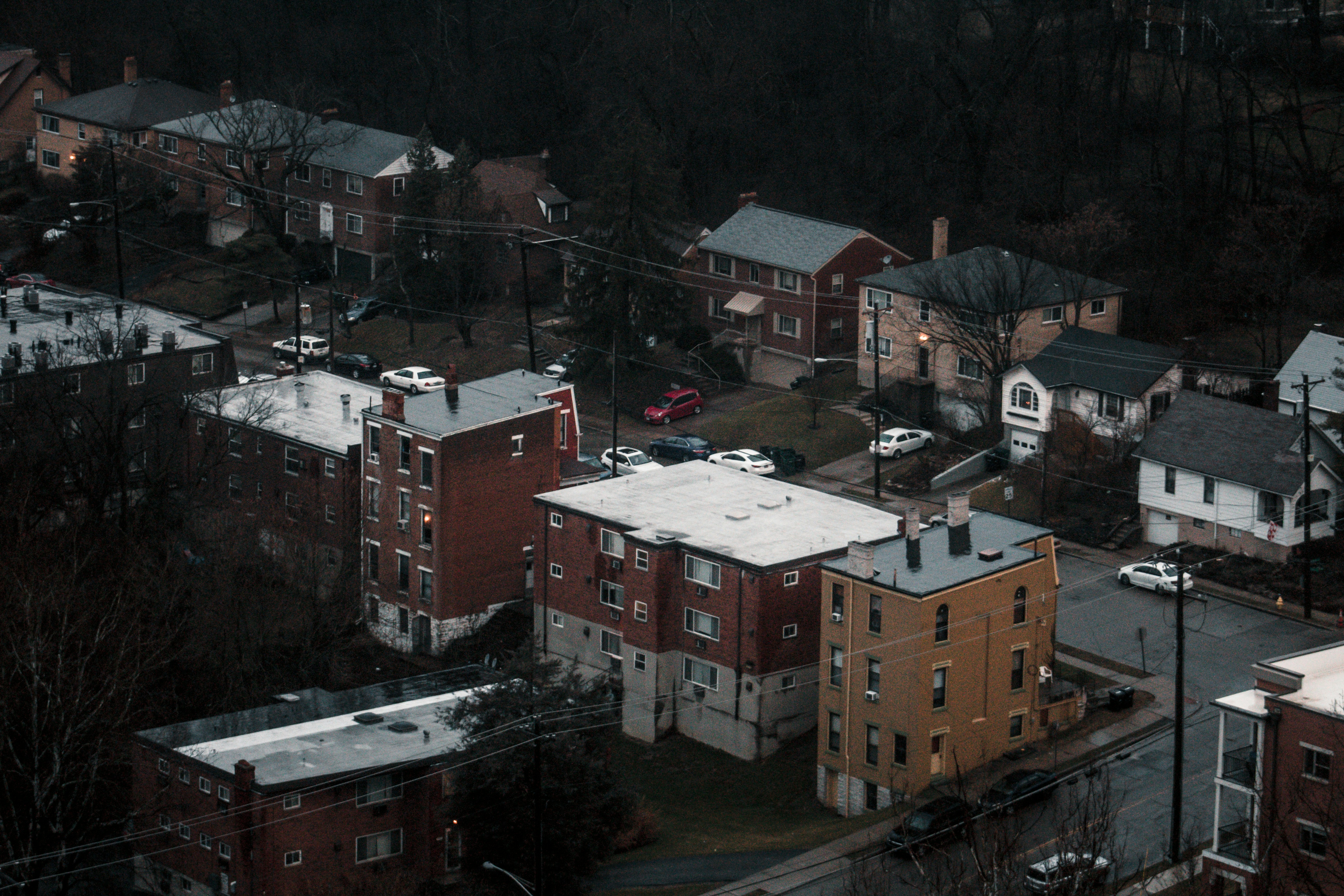 roof during an ohio winter with snow accumulation