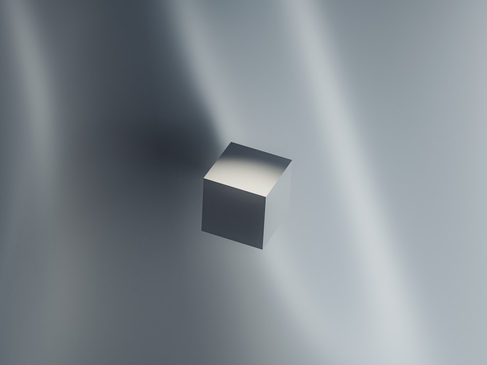 a square object is floating in the air