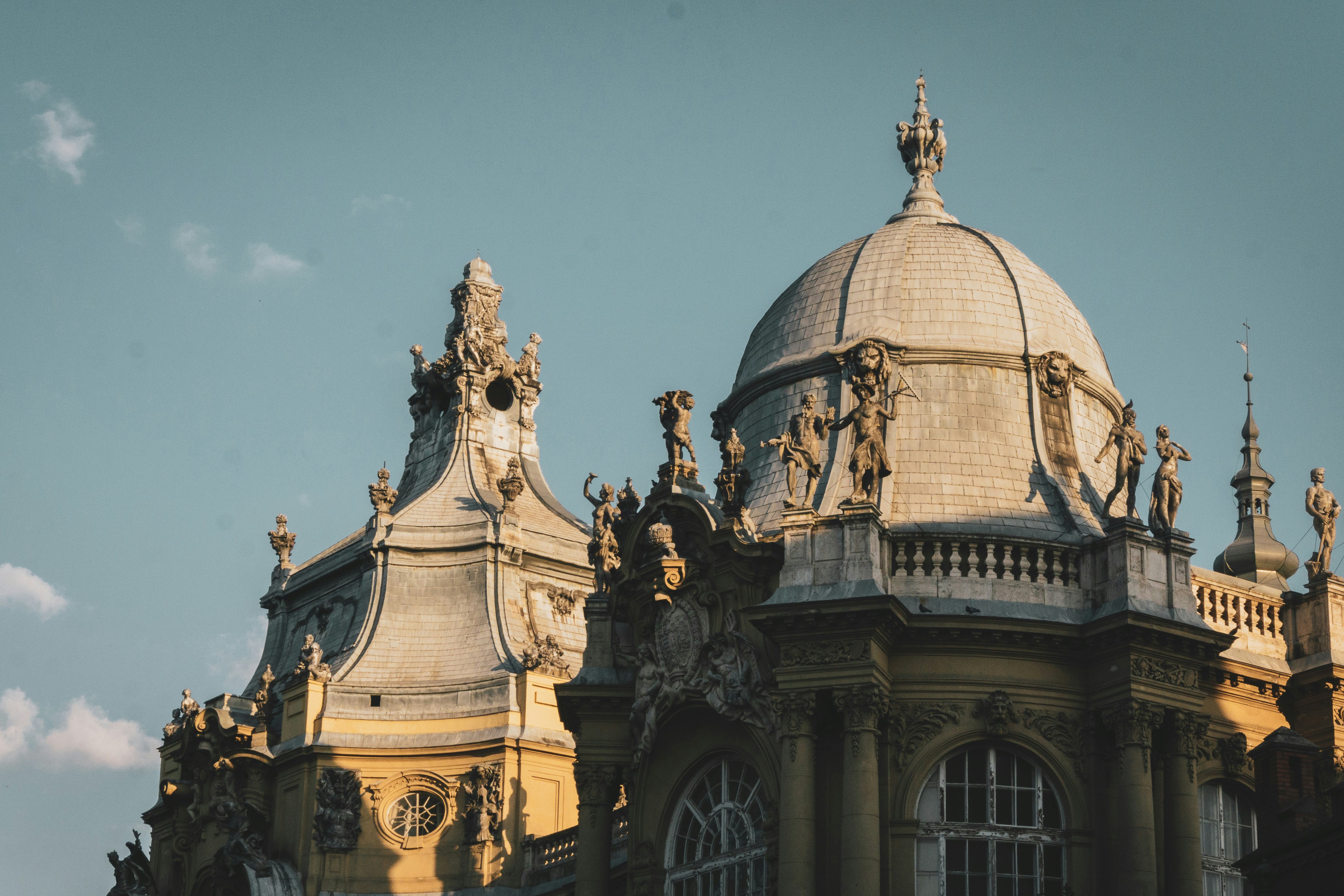 a large building with a clock on the top of it