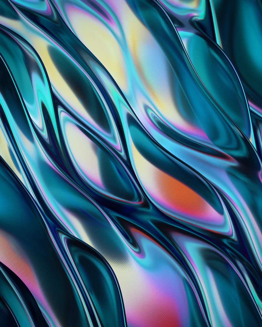 Blue and pink fluid abstract