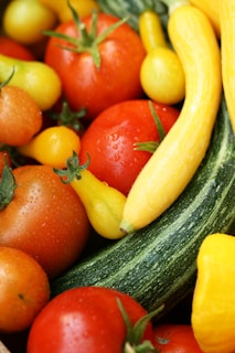 a bunch of different types of fruits and vegetables