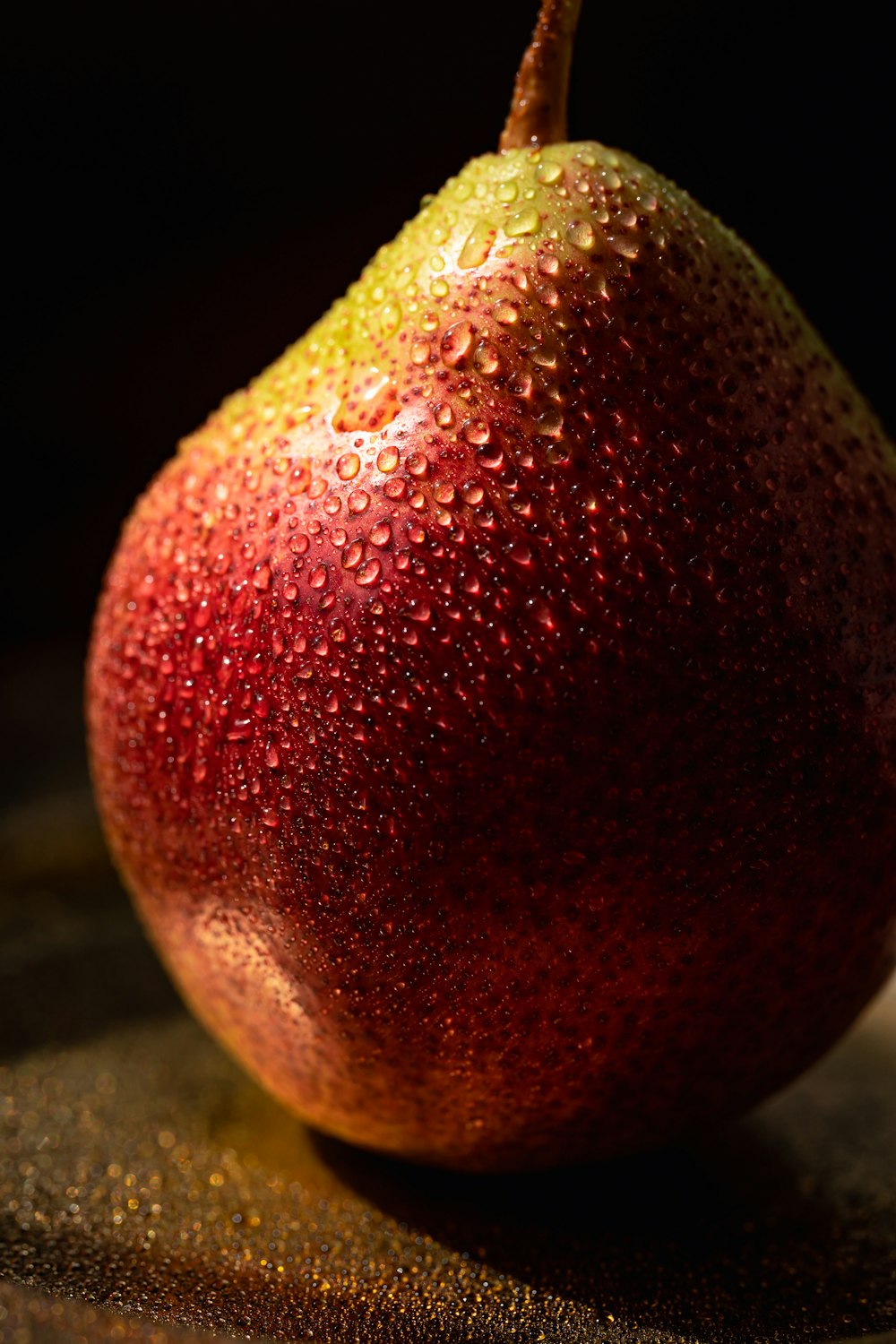 a close up of a fruit on a table