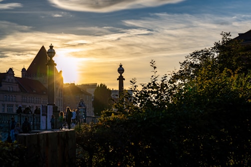 A scenic sunset over the iconic landmarks of Ludhiana.