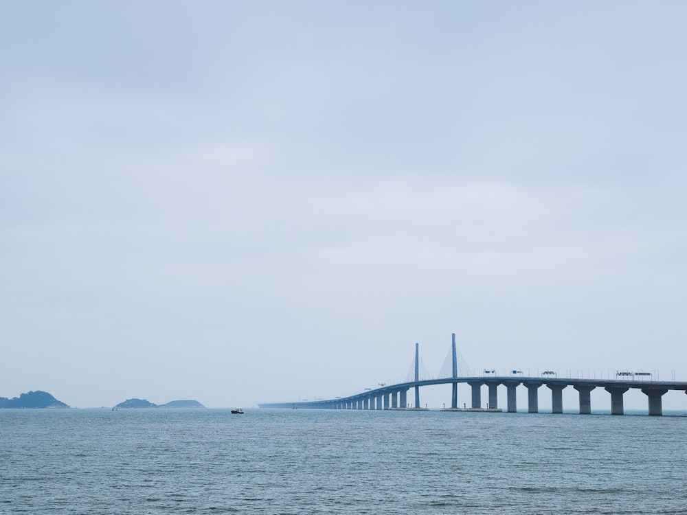 a large bridge over a large body of water