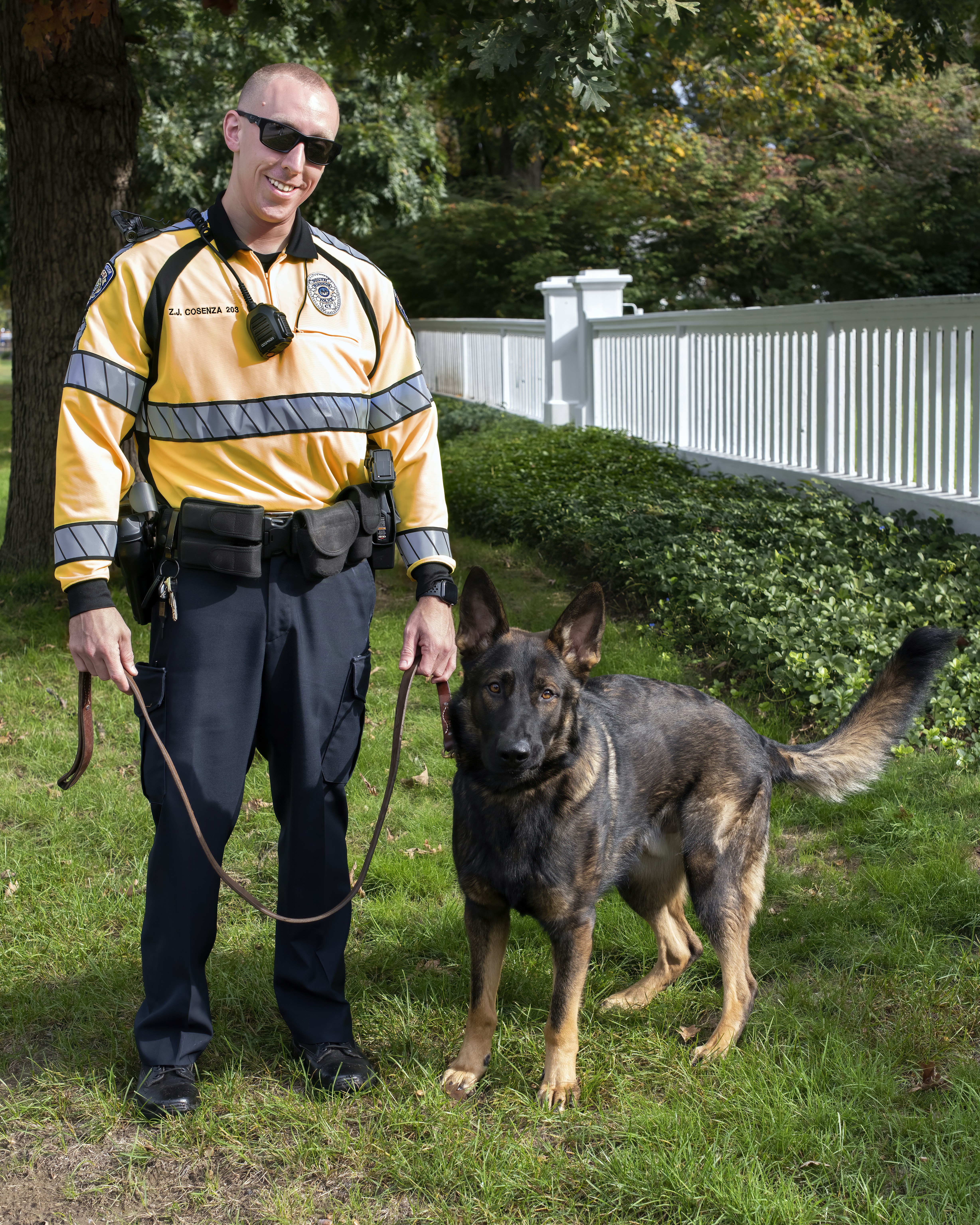 Officer Cosenza and his canine partner, Mason (South Windsor CT Police)