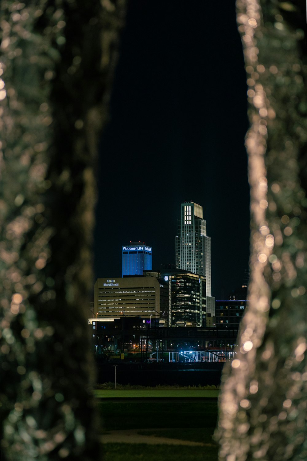 a view of a city at night from across the water